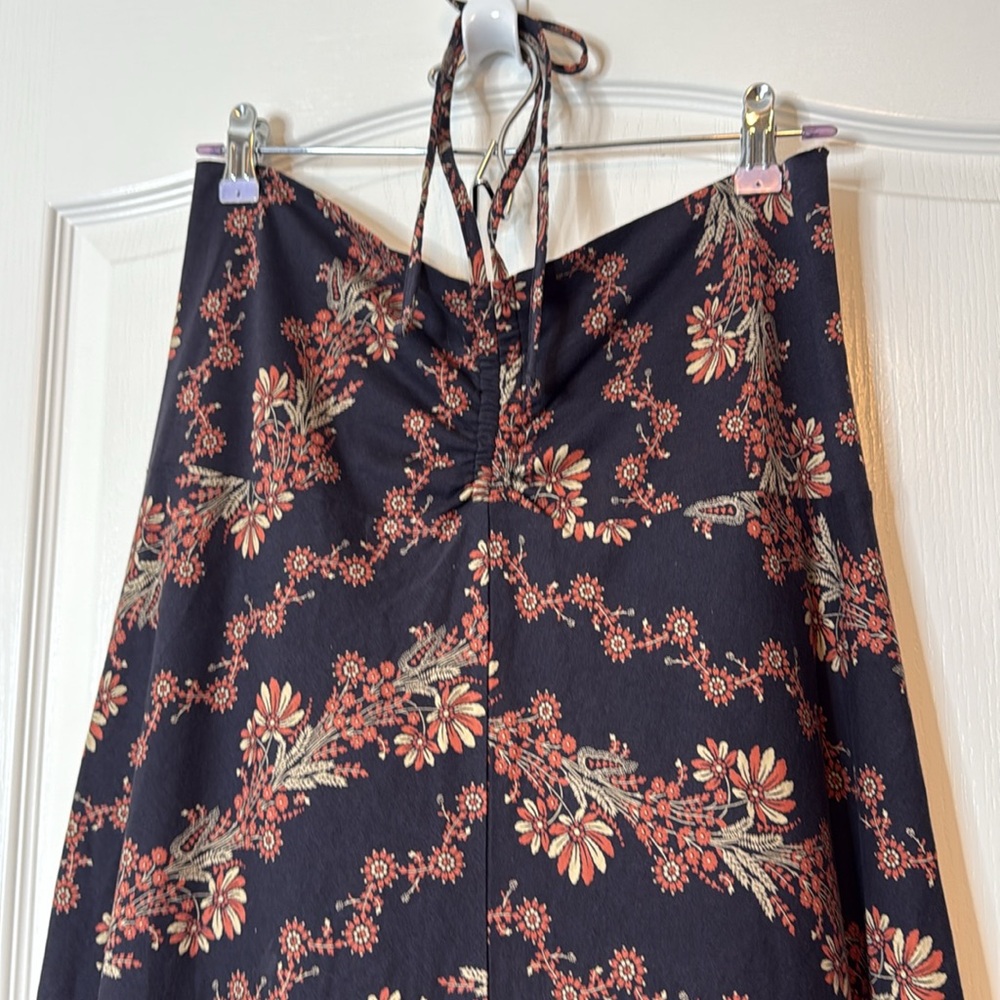 Patagonia Organic Cotton Convertible Dress Navy Blur Floral Large - Picture 2 of 12